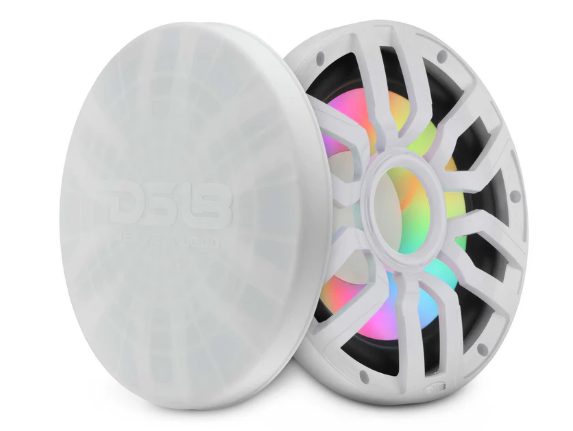12” Marine Subwoofer with Hybrid Magnet Motor, Removable Grille and Digital LED Lights - 600W RMS 4-Ohm