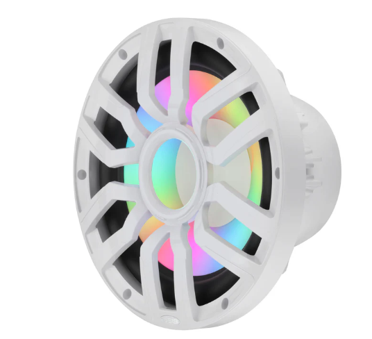 12” Marine Subwoofer with Hybrid Magnet Motor, Removable Grille and Digital LED Lights - 600W RMS 4-Ohm