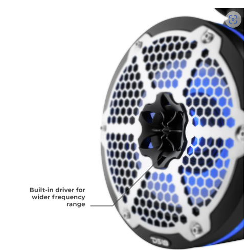 NXL 6.5" Neodymium Marine and Powersports Towers with Built-in Passive Radiator, 1" Driver and LED RGB Lights 150 Watts Rms SKU: NXL-X6TPNEO/BK $1,079.95