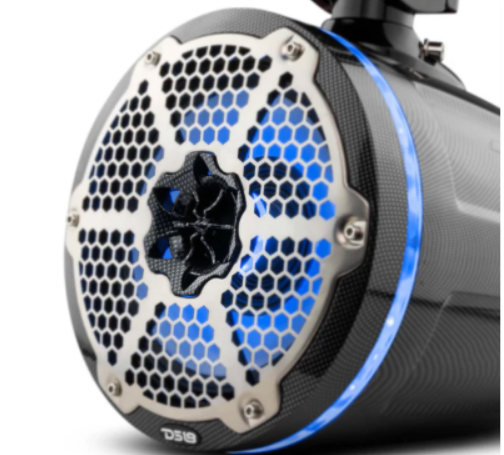 NXL 8" Neodymium Marine and Powersports Towers with Built-in Passive Radiator, 1" Driver and LED RGB Lights 180 Watts Rms