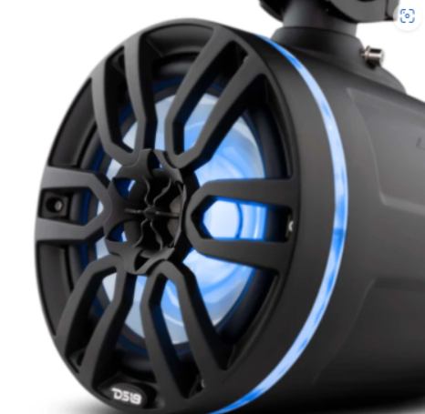 NXL 6.5" Marine Water Resistant Wakeboard Tower Speakers with Integrated RGB LED Lights 300 Watts