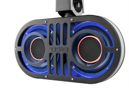 Dual 8" Marine and Powersports PRO Roll Cage Sound Bar System with Built in LED RGB Lights 500 Watts Rms ( 2 x PRO-HY8.4B Included)