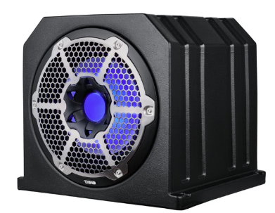 Dual 10" Marine Subwoofer Enclosure with 10" Passive Radiator and LED RGB Lights 350 Watts Rms 4-Ohm (NXL-10SUB Included)