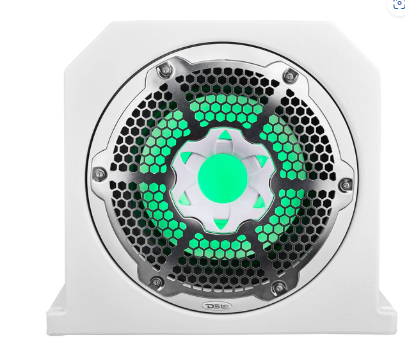 Dual 10" Marine Subwoofer Enclosure with 10" Passive Radiator and LED RGB Lights 350 Watts Rms 4-Ohm (NXL-10SUB Included)