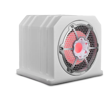 Dual 10" Marine Subwoofer Enclosure with 10" Passive Radiator and LED RGB Lights 350 Watts Rms 4-Ohm (NXL-10SUB Included)