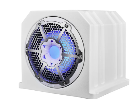 Dual 10" Marine Subwoofer Enclosure with 10" Passive Radiator and LED RGB Lights 350 Watts Rms 4-Ohm (NXL-10SUB Included)