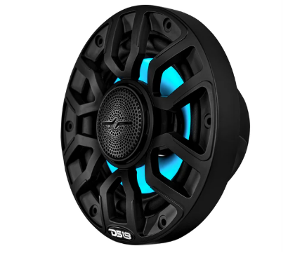 NXL 2-Way Coaxial Marine Speaker with Bullet Tweeter, Digital LED Lights & White Deck LED | 175W RMS 4-Ohm
