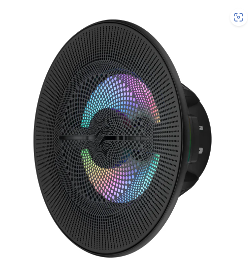NXL-LXY Series Luxury 2-Way Marine Coaxial Speaker with Digital LED Lights and Flush Magnetic Mount Grille