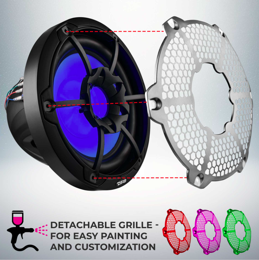 NXL 10" and 12" Marine Subwoofer with LED RGB Lights