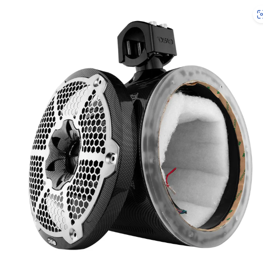 NXL 10" Marine and Powersports Empty Tower LED RGB Lights -Black Carbon Fiber