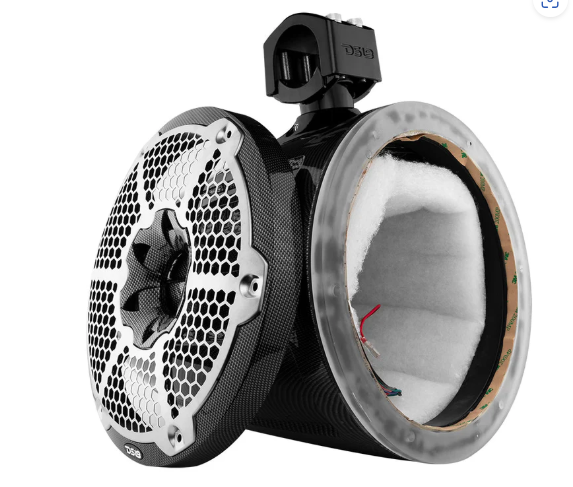 NXL 10" Marine and Powersports Empty Tower LED RGB Lights -Black Carbon Fiber