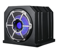 Dual 10" Marine Subwoofer Enclosure with 10" Passive Radiator and LED RGB Lights 350 Watts Rms 4-Ohm (NXL-10SUB Included) SKU: NXL-10SUBLD/BK