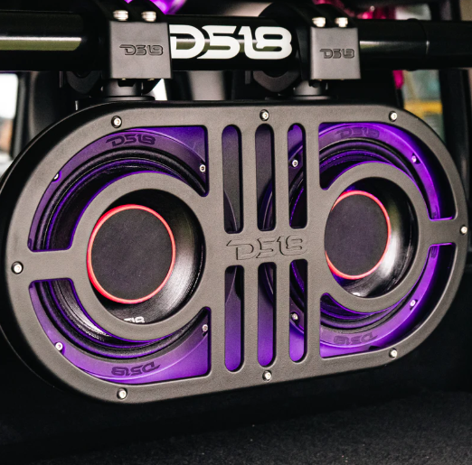 Dual 8" Marine and Powersports PRO Roll Cage Sound Bar System with Built in LED RGB Lights 500 Watts Rms ( 2 x PRO-HY8.4B Included)
