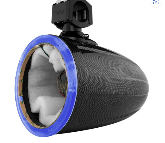 NXL 8" Marine and Powersports Empty Tower LED RGB Lights -Black Carbon Fiber