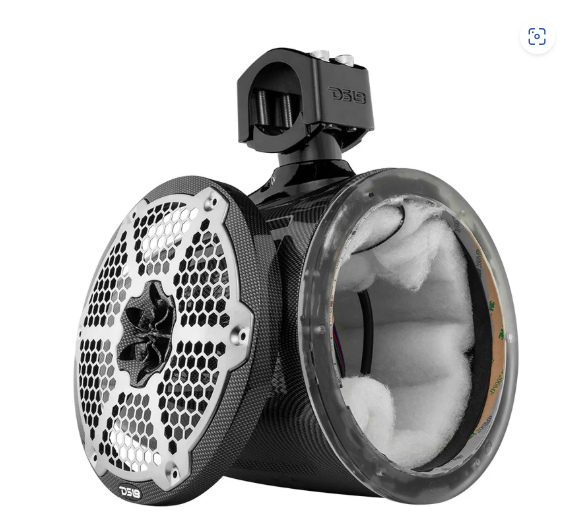 NXL 8" Marine and Powersports Empty Tower LED RGB Lights -Black Carbon Fiber