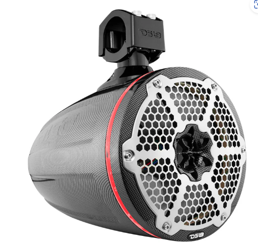 NXL 8" Marine and Powersports Empty Tower LED RGB Lights -Black Carbon Fiber