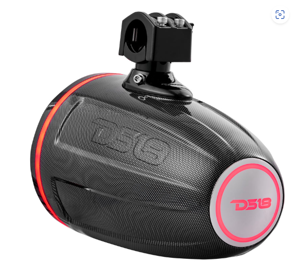 NXL 8" Marine and Powersports Empty Tower LED RGB Lights -Black Carbon Fiber