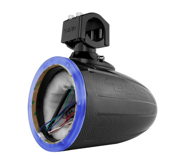 NXL 6.5" Marine and Powersports Empty Tower LED RGB Lights -Black Carbon Fiber