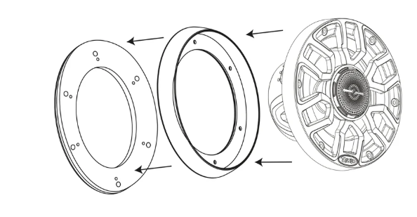 7.7” Marine Speaker Ring Adapter - Fits 6.5" NXL & CF Speakers