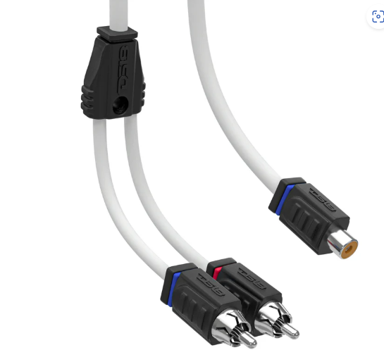 RCA Marine Grade Tinned 100% Copper OFC Y Connector 1 FEMALE to 2 MALE - WHITE