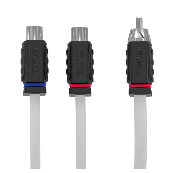 RCA Marine Grade Tinned 100% Copper OFC Y Connector 2 FEMALE to 1 MALE - WHITE