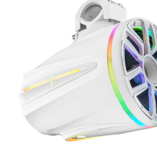 8" Marine Tower Speaker With Neodymium Magnet, Kevlar Cone, Compression Driver & Digital LED Lights | 200W RMS 4-Ohm