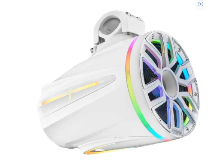 8" Marine Tower Speaker With Neodymium Magnet, Kevlar Cone, Compression Driver & Digital LED Lights | 200W RMS 4-Ohm