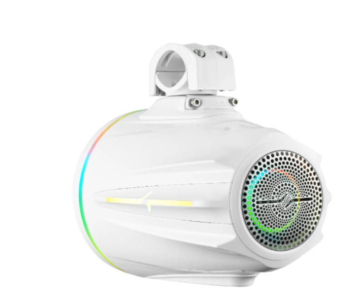 8" Marine Tower Speaker With Neodymium Magnet, Kevlar Cone, Compression Driver & Digital LED Lights | 200W RMS 4-Ohm