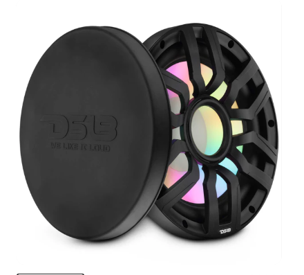 Marine Subwoofer with Hybrid Magnet Motor, Removable Grille and Digital LED Lights - 600W RMS 4-Ohm