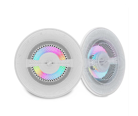 Luxury 6.5” 2-Way Marine Coaxial Speaker with Digital LED Lights and Flush Magnetic Mount Grille | 150W RMS 4-Ohm