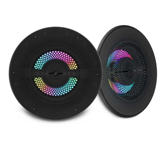 NXL-LXY Series Luxury 2-Way Marine Coaxial Speaker with Digital LED Lights and Flush Magnetic Mount Grille